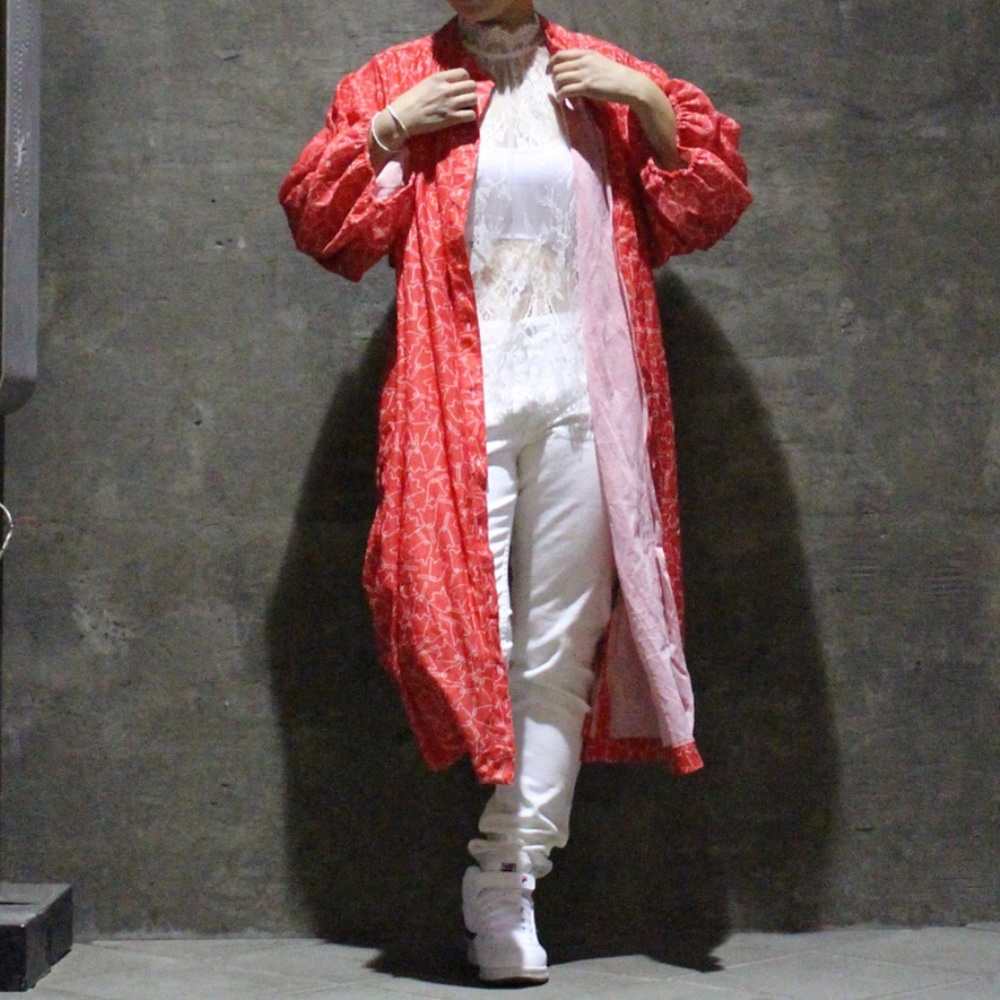 Vintage 60s Flower Print Dress Blouse